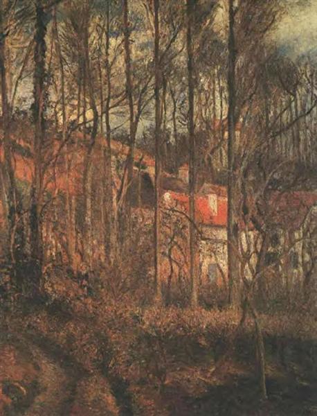 Grey Day, Banks of the Oise, 1878 - Каміль Піссарро