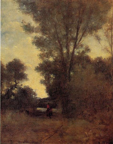 Horseman in the Forest - Camille Pissarro