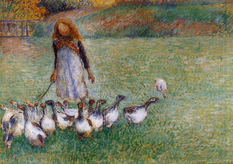 Little Goose Girl, 1886 - Камиль Писсарро