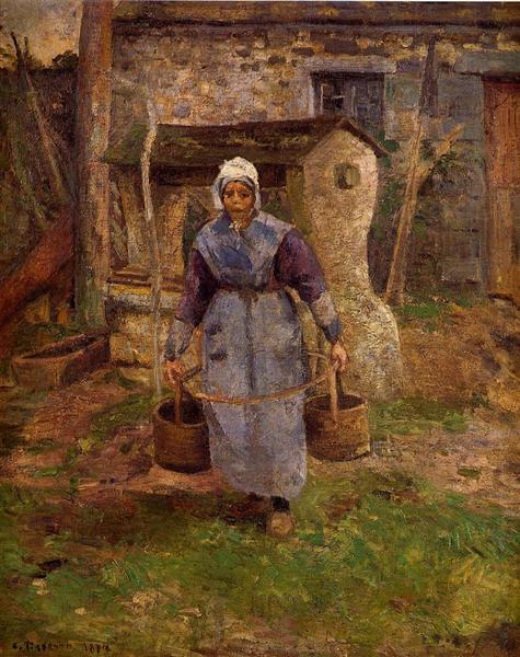 Mother Presle, Montfoucault, 1874 - Camille Pissarro