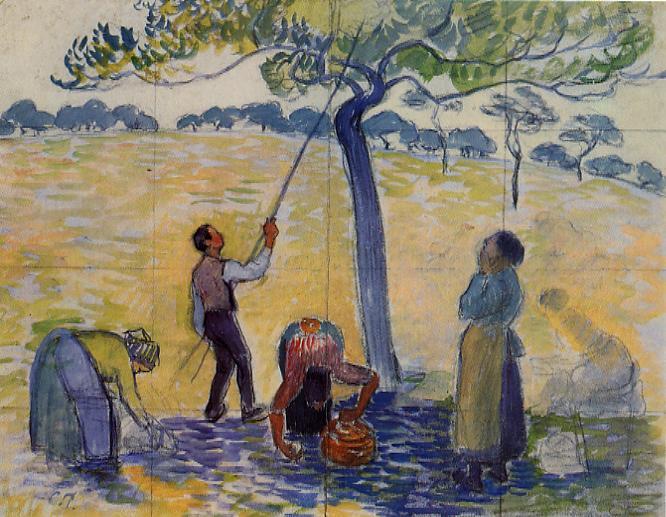 Picking Apples, c.1888 - Каміль Піссарро