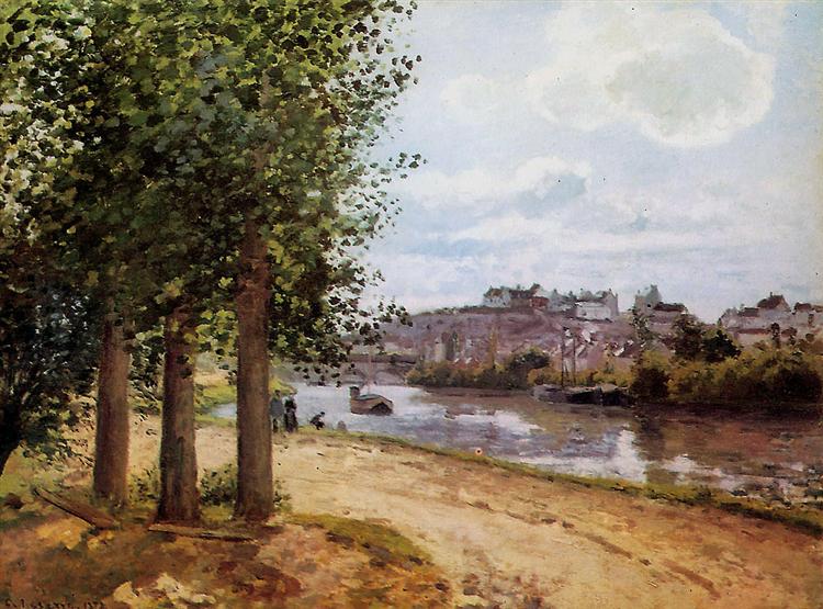 Pontoise banks of the Oise, 1872 - Camille Pissarro