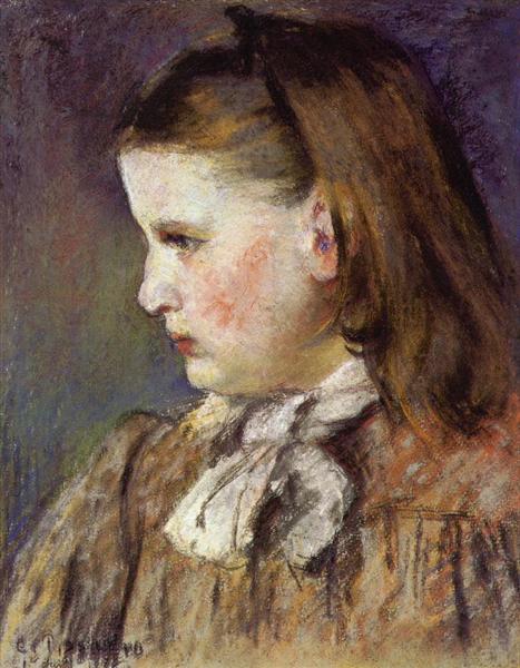 Portrait of Eugenie Estruc, 1876 - 卡米耶·畢沙羅