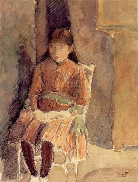 Portrait of Jeanne, the Artist's Daughter - 卡米耶·畢沙羅