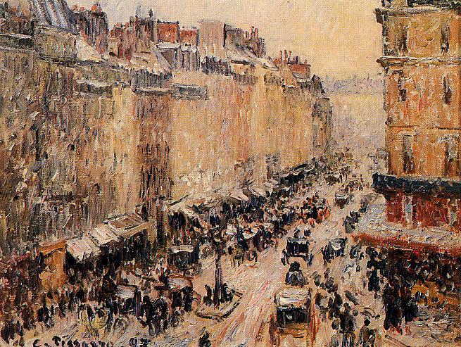 Rue Saint Lazare under Snow, 1897 - Каміль Піссарро