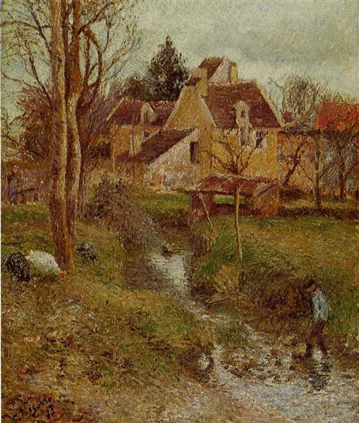 The Brook at Osny, 1883 - Каміль Піссарро