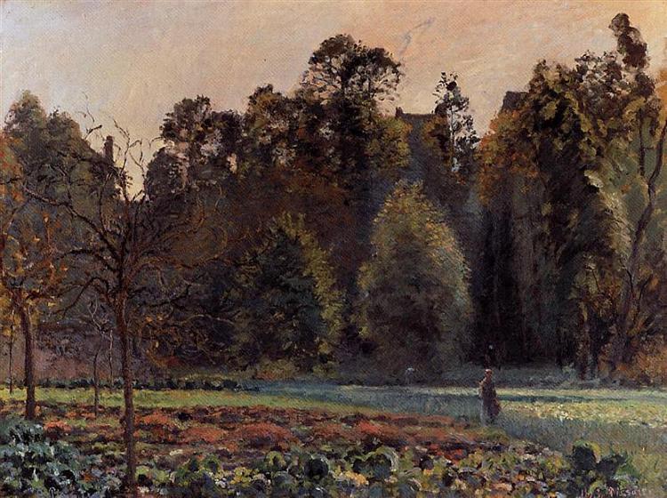The Cabbage Field, Pontoise, 1873 - Camille Pissarro