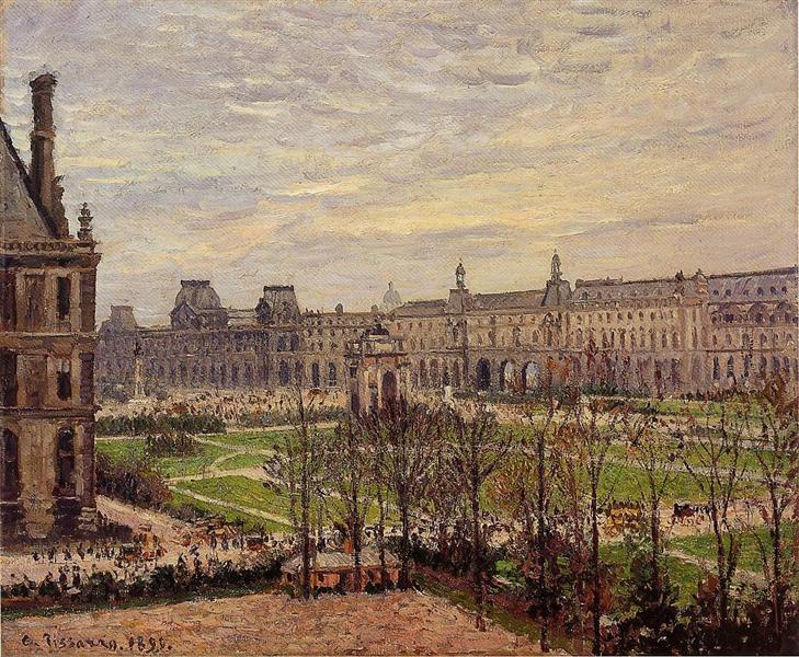 The Carrousel, Grey Weather, 1899 - Camille Pissarro