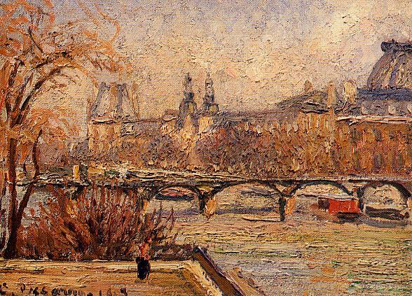 The Louvre, Morning, 1903 - Camille Pissarro