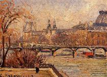 The Louvre, Morning - Camille Pissarro