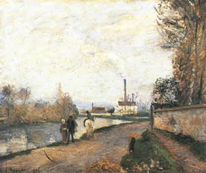 The Oise at Pontoise in Bad Weather, 1876 - 卡米耶·畢沙羅