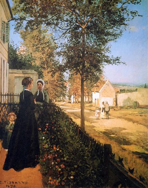 The road of Versailles - Camille Pissarro