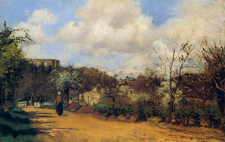 View from Louveciennes, c.1870 - Каміль Піссарро