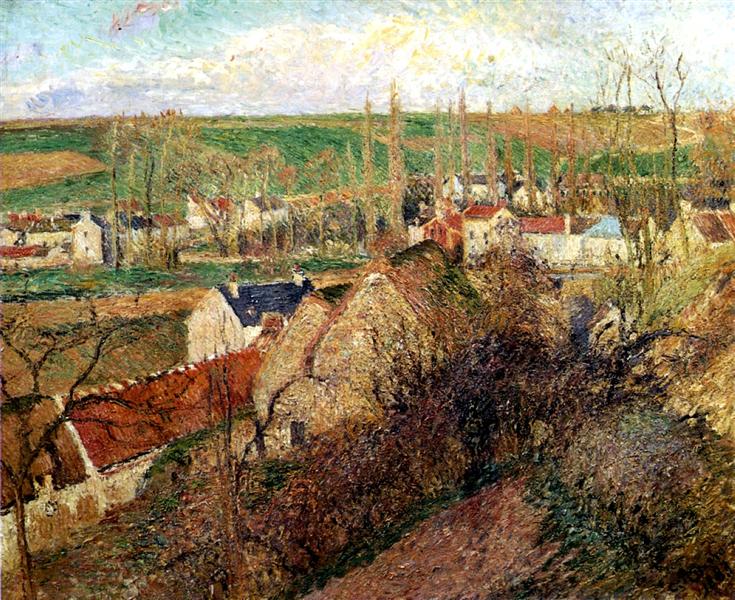 View of Osny near Pontoise, 1883 - 卡米耶·畢沙羅