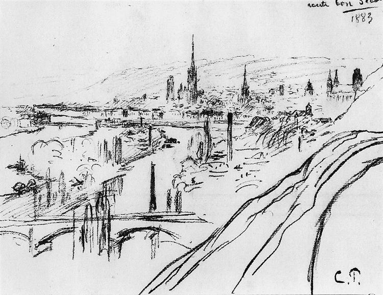 View of Rouen - Camille Pissarro