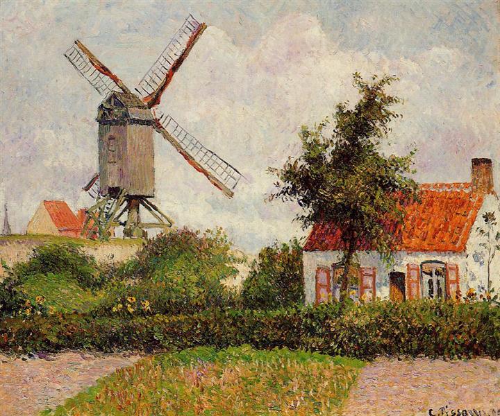 Windmill at Knokke, Belgium, 1894 - Каміль Піссарро