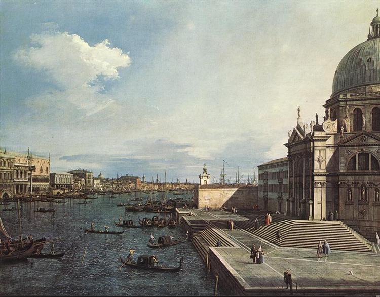 The Grand Canal at the Salute Church, c.1740 - Каналетто