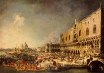 Empfang des französischen Gesandten in Venedig - Giovanni Antonio Canal