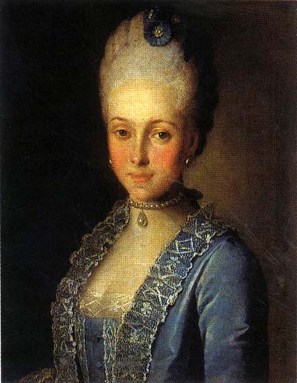 Portrait of Alexandra Perfilyeva, née Countess Tolstaya, c.1770 - Carl-Ludwig Johann Christineck