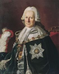 Portrait of Semen Ivanovich Mordvinov as Chevalier of the Order of St. Andrew - Carl-Ludwig Johann Christineck