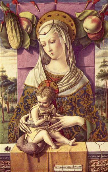 Mary with child, c.1473 - Карло Кривелли