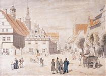 Der Greifswalder Markt - Caspar David Friedrich