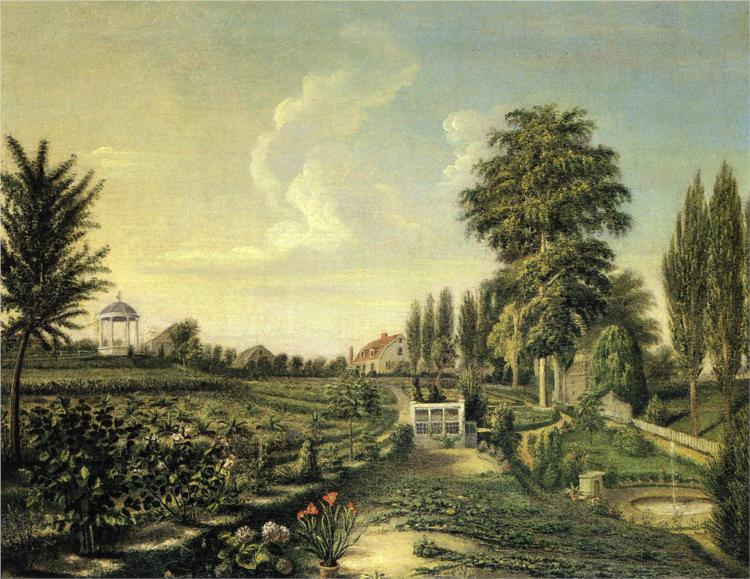 View of the Garden at Belfield, 1816 - Charles Willson Peale