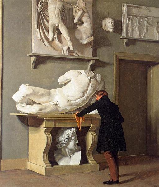 The View of the Plaster Cast Collection at Charlottenborg Palace, 1830 - Christen Kobke