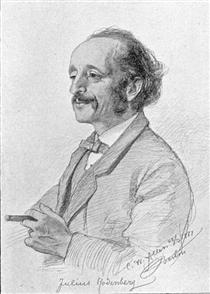 Portrait of Julius Rodenberg - Кристиан Вильгельм Аллерс