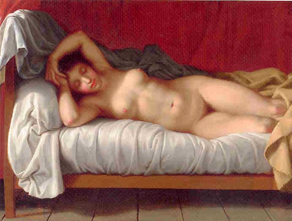 Lying Model in Bed, c.1810 - c.1813 - Крістофер Вільгельм Еккерсберг