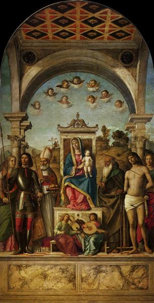 Madonna and Child with saints, c.1497 - Чима да Конельяно