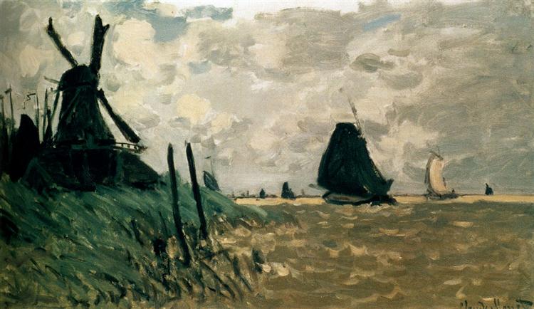 A Windmill near Zaandam, 1871 - Claude Monet