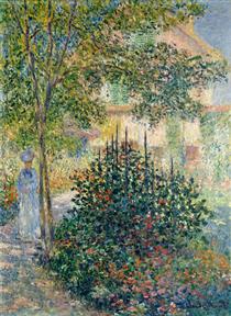 Camille Monet in the Garden at the House in Argenteuil - Claude Monet