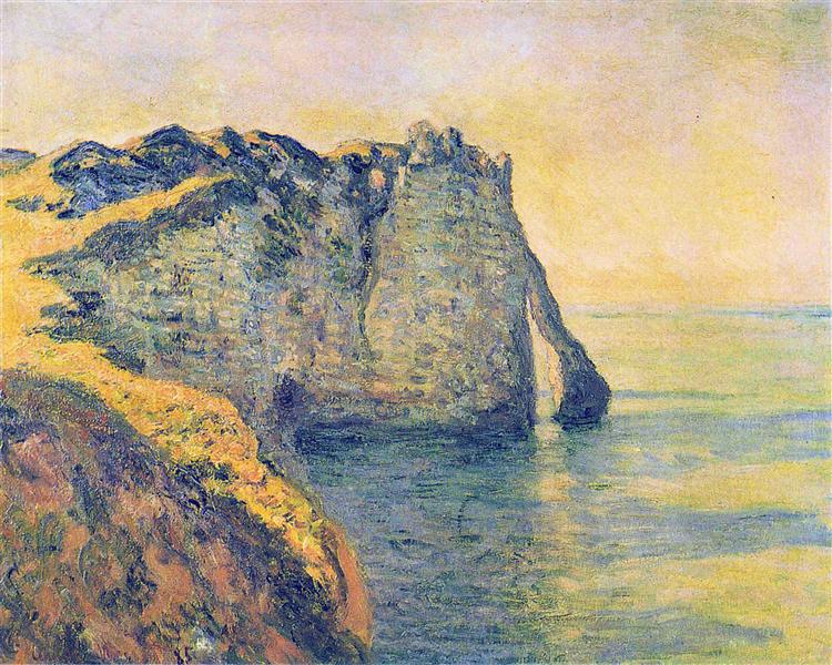 Cliffs of the Porte d'Aval, 1885 - Клод Моне