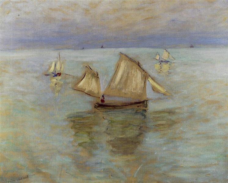 Fishing Boats at Pourville, 1882 - 莫內