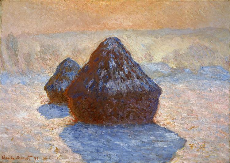 Haystacks, Snow Effect, 1891 - Клод Моне