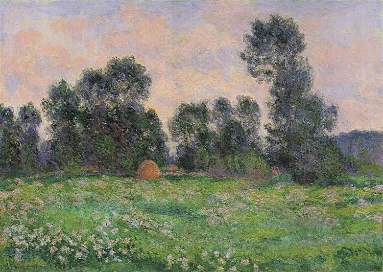 Meadow in Giverny, 1890 - Claude Monet