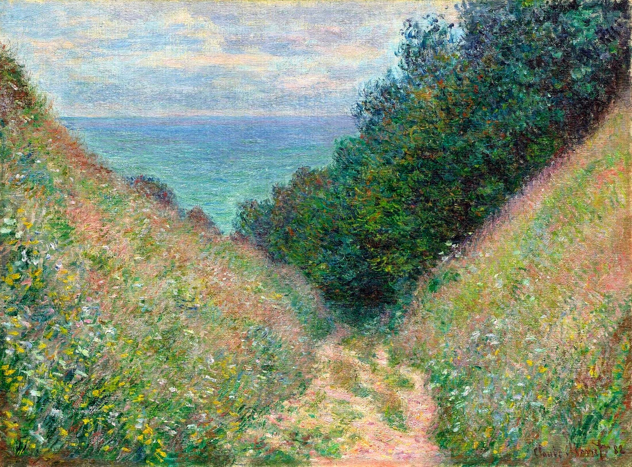 Claude Monet Painting Path At La Cavee Pourville 