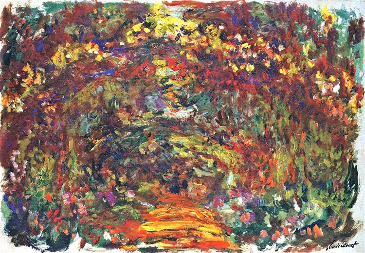 Тропинка под розовой аркой, Живерни, 1920 - 1922 - Клод Моне
