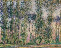 Poplars at Giverny - Клод Моне
