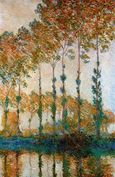 Poplars on the Banks of the Epte, Autumn, 1891 - Claude Monet