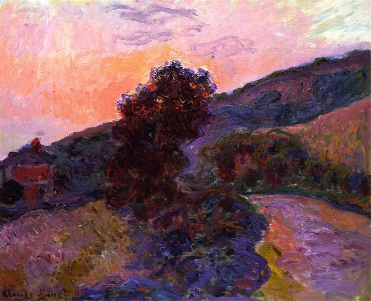 Sunset at Giverny, 1886 - Claude Monet