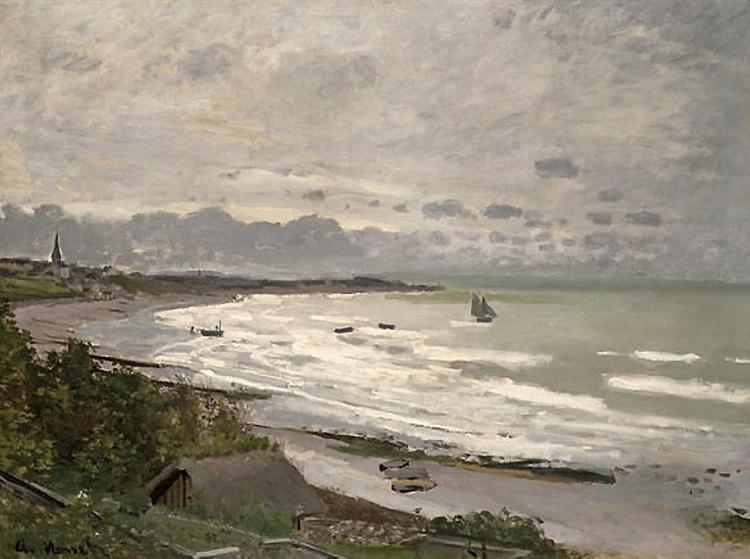 The Beach at Saint-Adresse, 1876 - 莫內