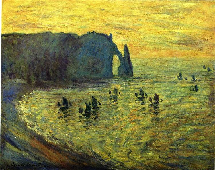 The Cliffs at Etretat, 1886 - Клод Моне