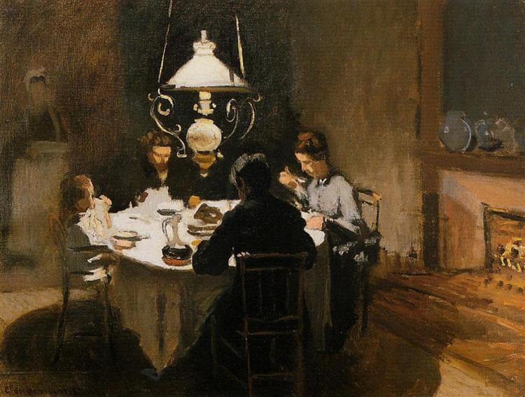 The Dinner, 1869 - Клод Моне