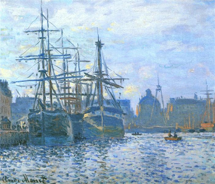 The Havre, the trade bassin, 1874 - Клод Моне