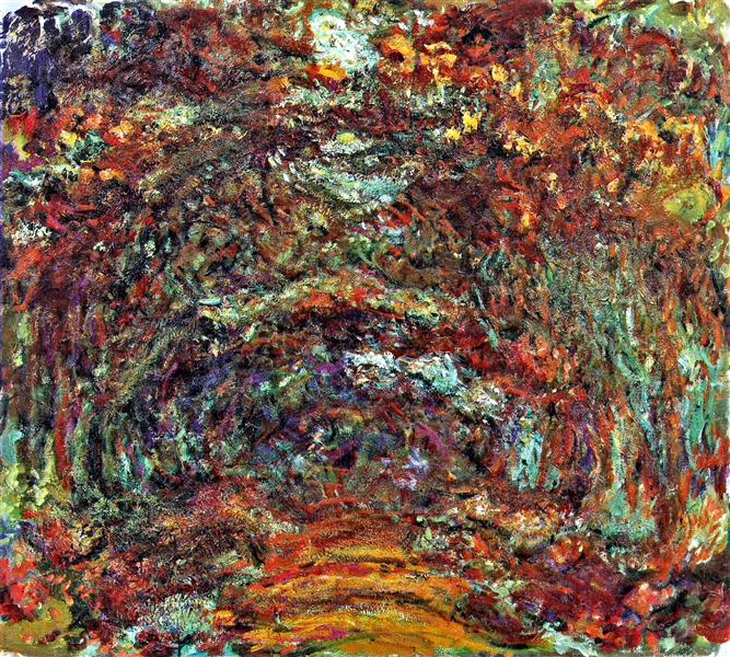 The Rose Path, Giverny, 1920 - 1922 - Claude Monet