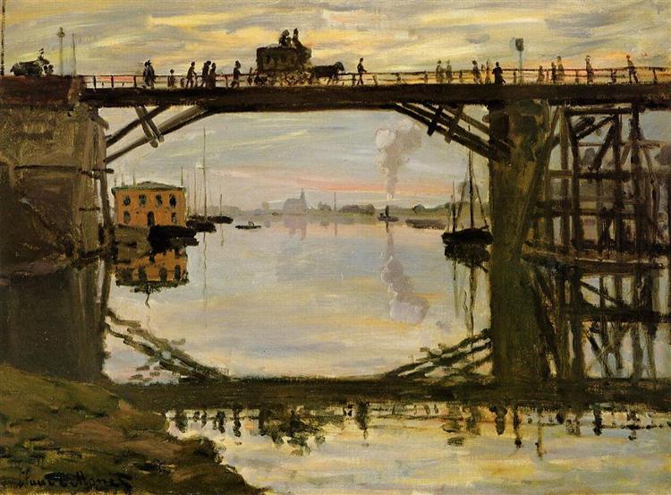 Деревянный мост, 1872 - Клод Моне