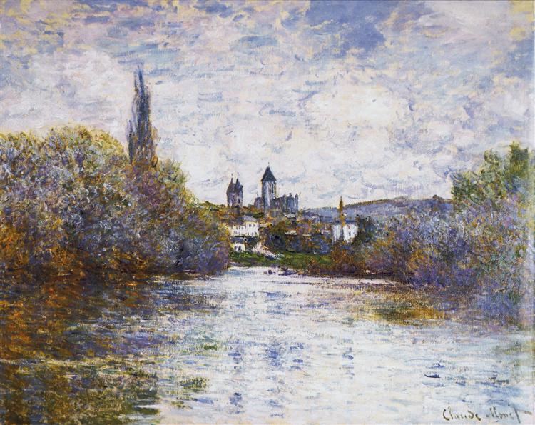 Vetheuil, The Small Arm of the Seine, 1880 - Клод Моне