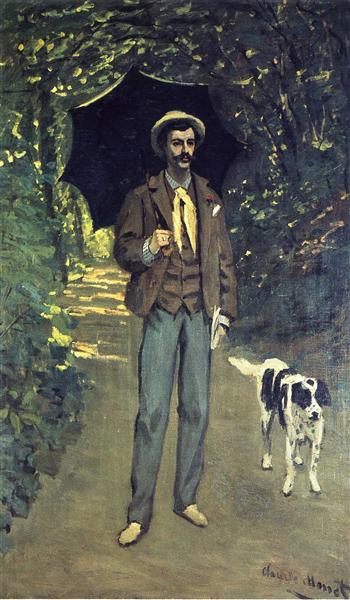 Victor Jacquemont Holding a Parasol, 1865 - 莫內